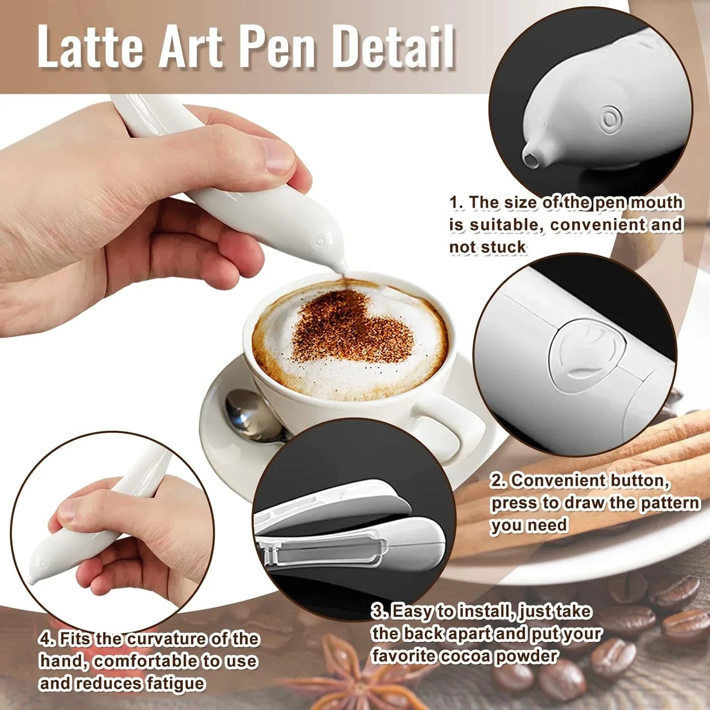 Electric Coffee Art Pen For Coffee Lovers